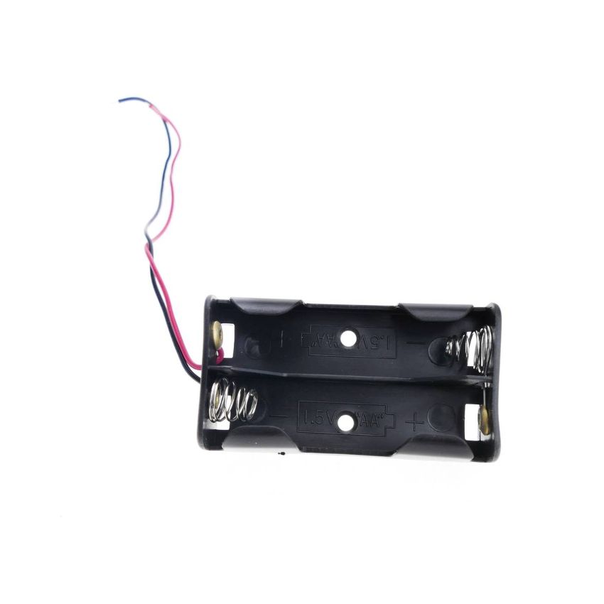 2-Way AA Battery Holder, Wired Connection for 1.5V Batteries