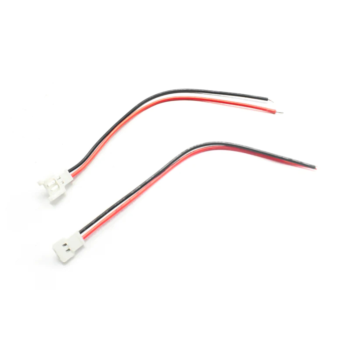 JST Connector with Cable,150mm Length, 2.0mm Pitch, 2 Pin,(M/F),White