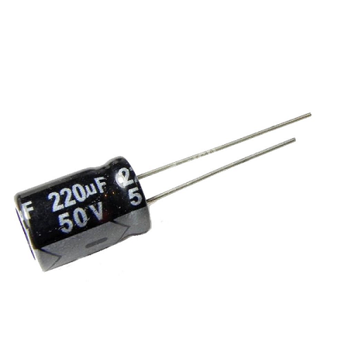 220µF 50V Aluminum Electrolytic Capacitor – Radial Through-Hole