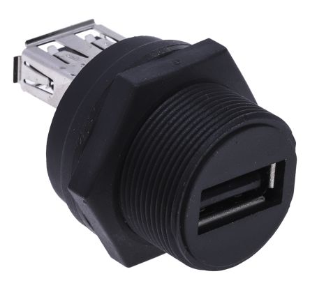 IP67 Female to Female USB Connector USB 2.0 Type A Adapter Straight Front Mount