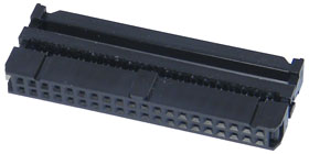FC-40P, Flat Ribbon Cable Connector IDC Connector, 2.54mm Pitch,Dual Row, Black