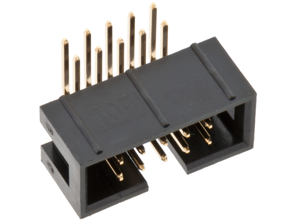 IDC Connector,Male,10-Pin,Angled