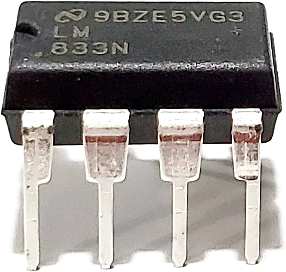 LM833-N,Dual Audio Operational Amplifier - PDIP Package, Wide Dynamic Range >140dB, Low Noise 4.5nV/Hz