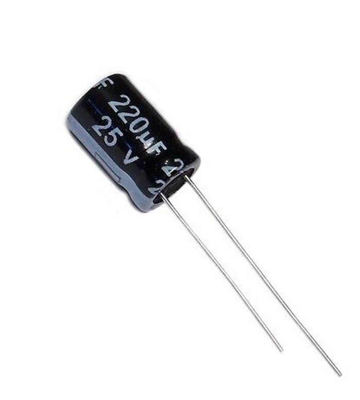 Electrolytic Capacitor,Radial Lead,220uF,25V