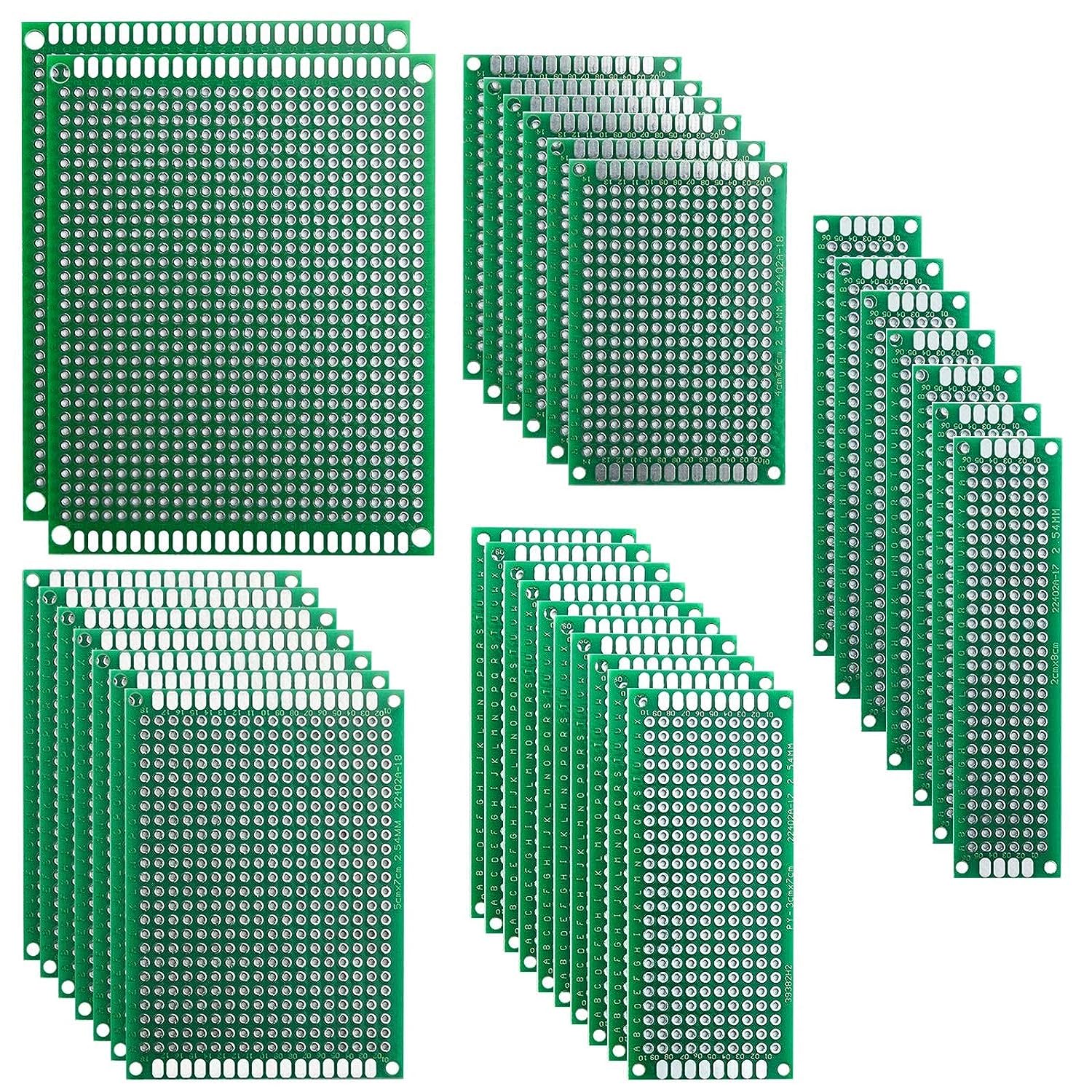 PCB Board Prototype Kit, 5 Sizes, 32 Pcs,Double Sided