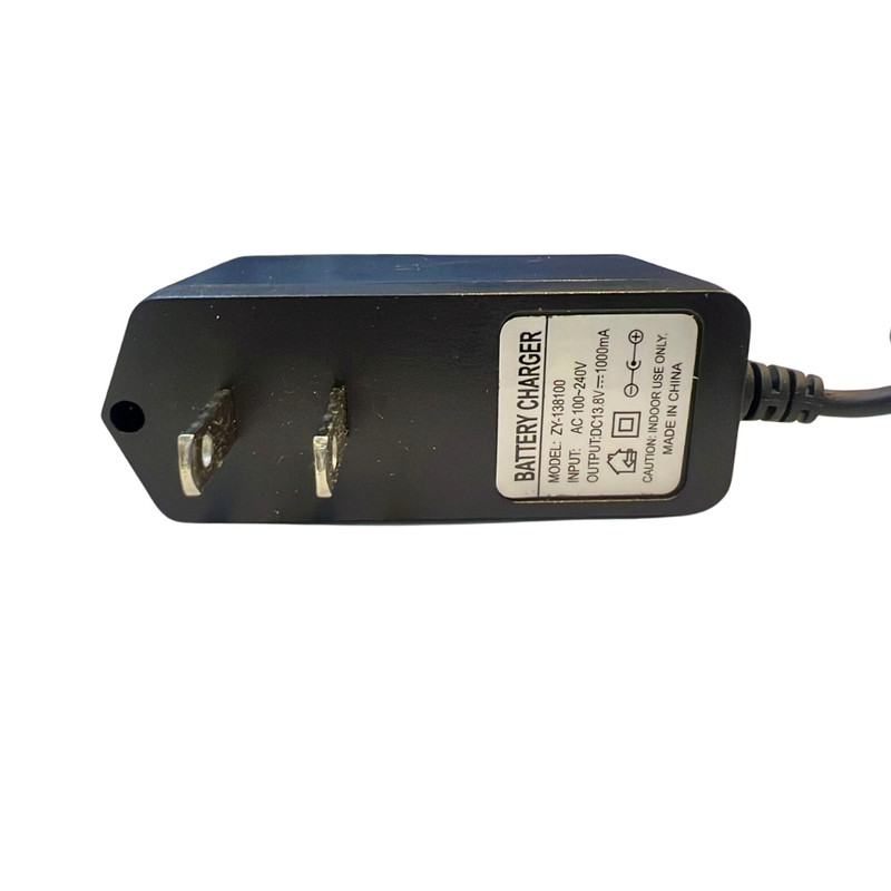 ZY-140100, 13.8V 1A Battery Charger - AC to DC Power Adapter, 13.8V Output, Overcurrent Protection