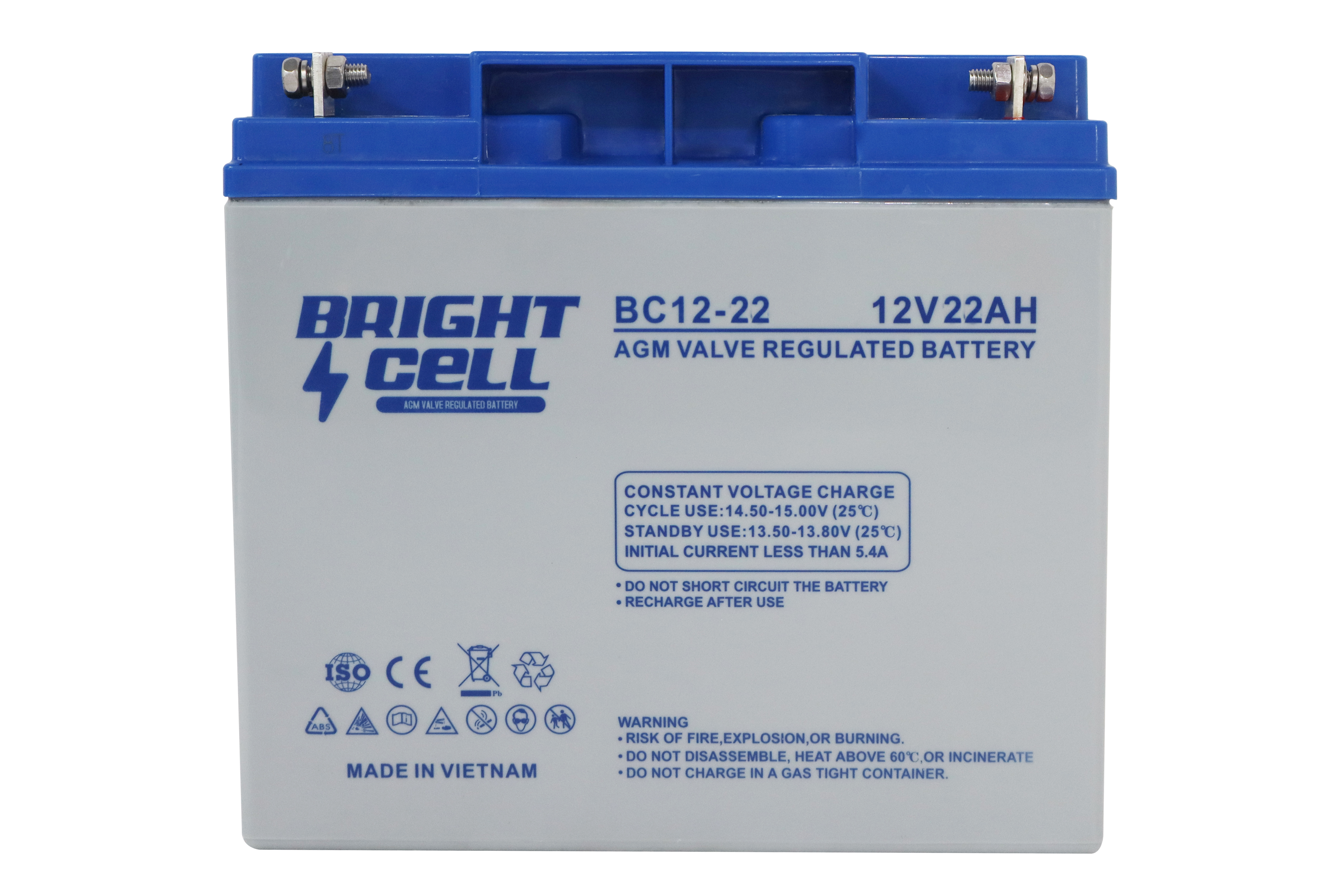Bright Cell BC12‑22 12V 22Ah SLA (Sealed Lead‑Acid) Rechargeable Battery