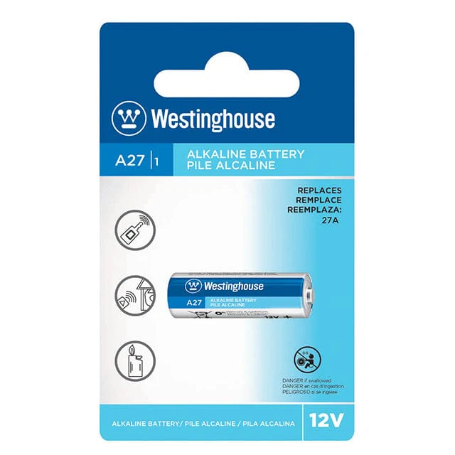 A23 12V Alkaline Battery, 55mAh Capacity, Single Blister Pack