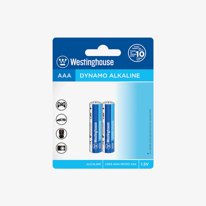 LR03-BP2 1.5V AAA Alkaline Batteries, Pack of 2
