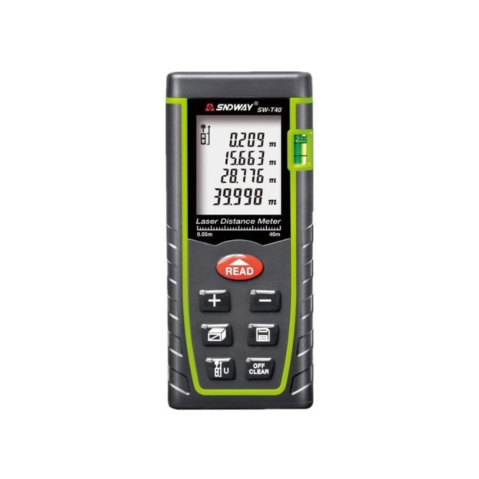 SNDWAY SW-T40 Digital Laser Rangefinder 40M Distance Meter Tape Measure Area Volume Diastimeter