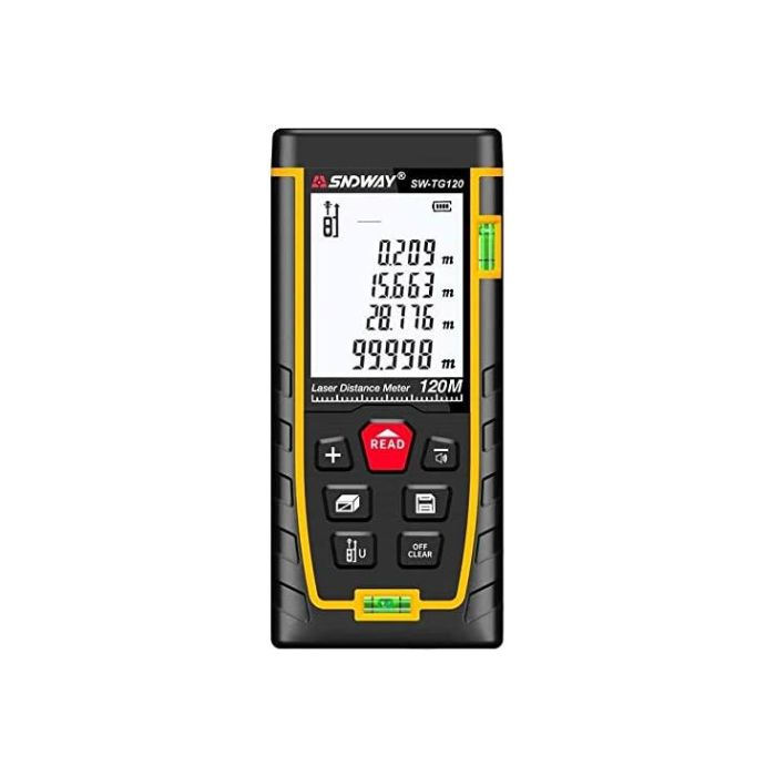 SNDWAY Digital Laser Rangefinder 120M Distance Meter Tape Measure Area Volume