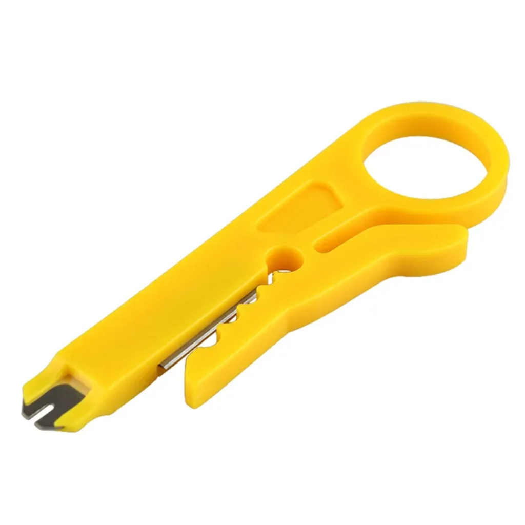 Mini Wire Stripper and Cutter Tool for Network Cable,Lightweight,Yellow 