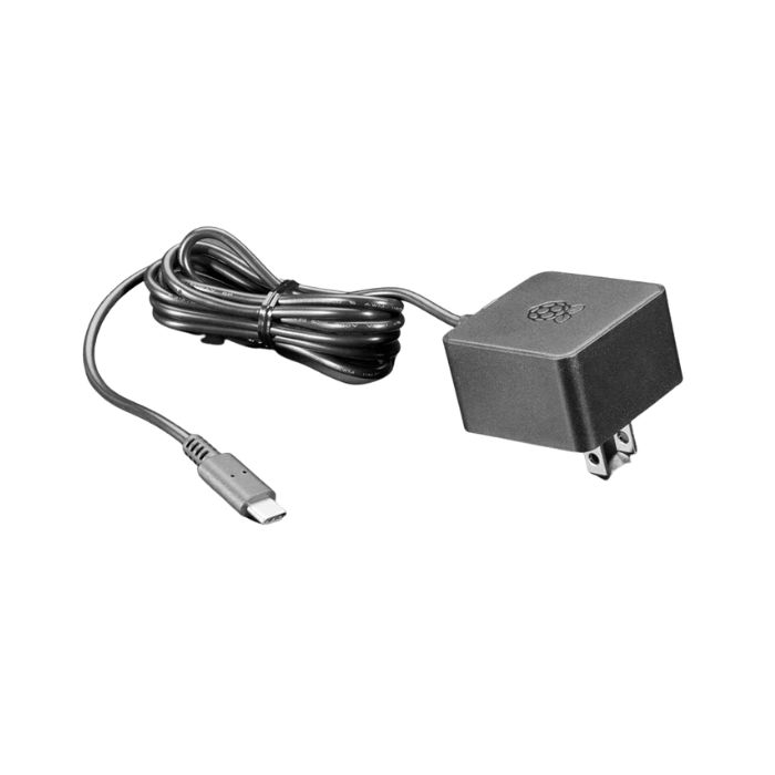 SC0216, Official Power Supply, 5.1V, 3A, USB-C Power Supply, UK, Black