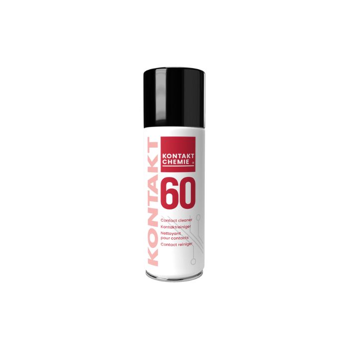 KONTAKT 60, 200 ML – Electronic Contact Cleaner,Red Transparent, Oxide-Dissolving, Improves Conductivity, Essential Maintenance for Electrical Contacts