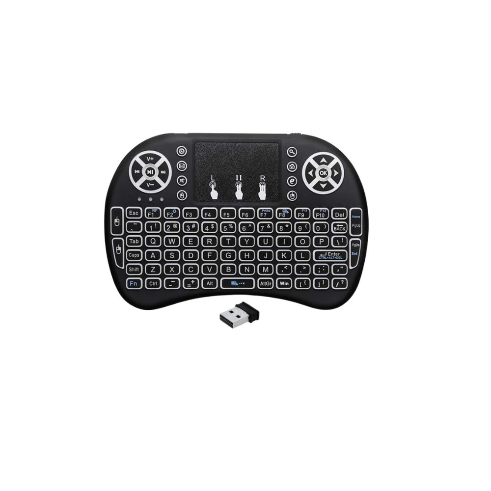 Wireless Backlit Mini Keyboard with Touchpad,2.4GHz,RGB