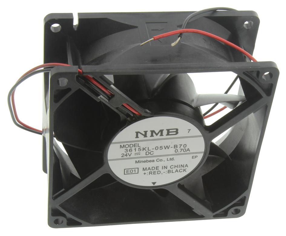3615KL-05W-B70-E01 DC Axial Fan 24 V Square 92x38mm Ball Bearing