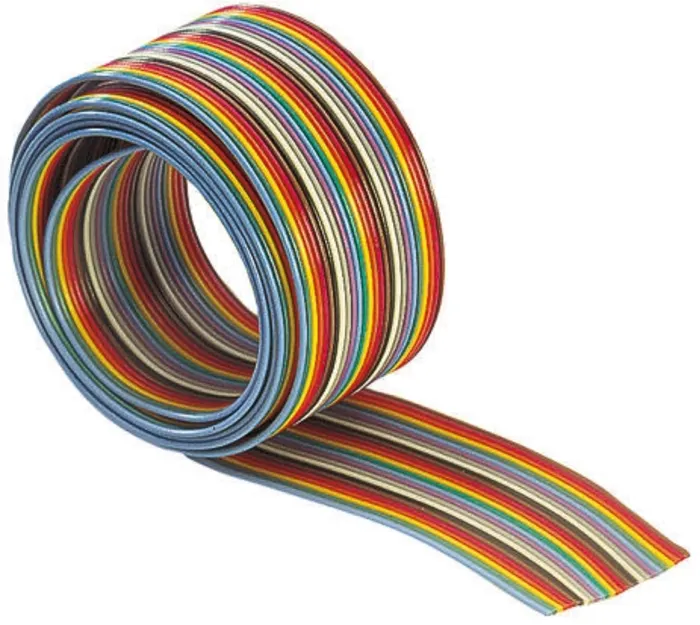 Ribbon Cable 60 Pin Multicolor Flat Wire 1.27mm Pitch PVC Insulated