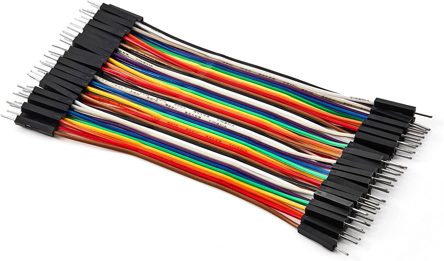 Male to Male Jumper Wire 10cm Multicolor 2.54mm Pitch Flexible Prototyping Set