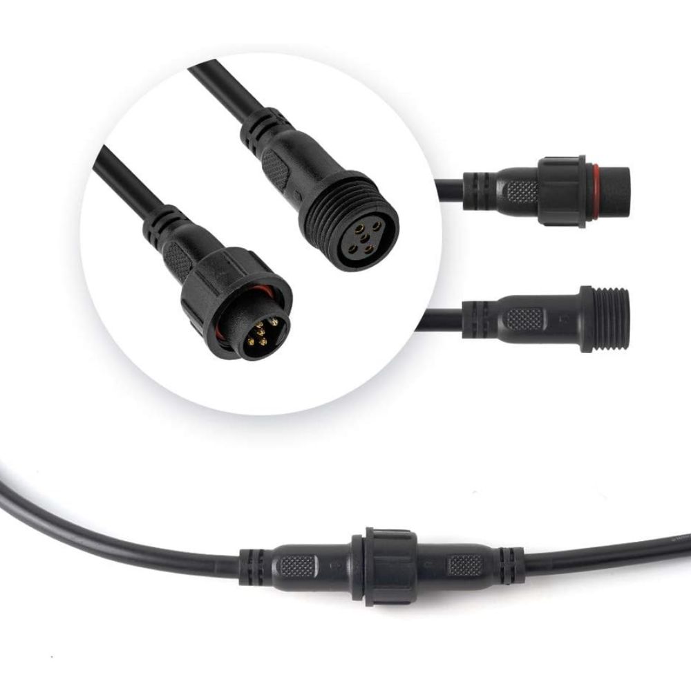 Electrical Extension Cable for Car, Truck, Boat, Indoor/Outdoor LED Strip Lights/String Connector 22AWG,IP65,7.87in,20cm,5-PIN