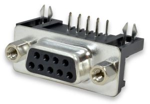 DB9 Female Connector Right Angle PCB Mount D-Sub 9-Pin