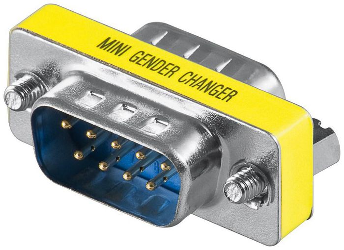 DB9 Mini Gender Changer Male to Male Adapter D-Sub Connector