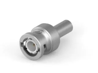 BNC Straight Plug Crimp Connector 50 Ohm Silver Plated Body Hex Type