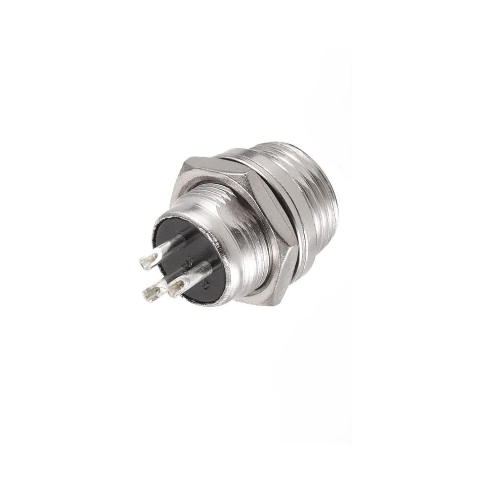 Panel Mount Circular Metal AviationÂ Connector,3-Pin,Metal