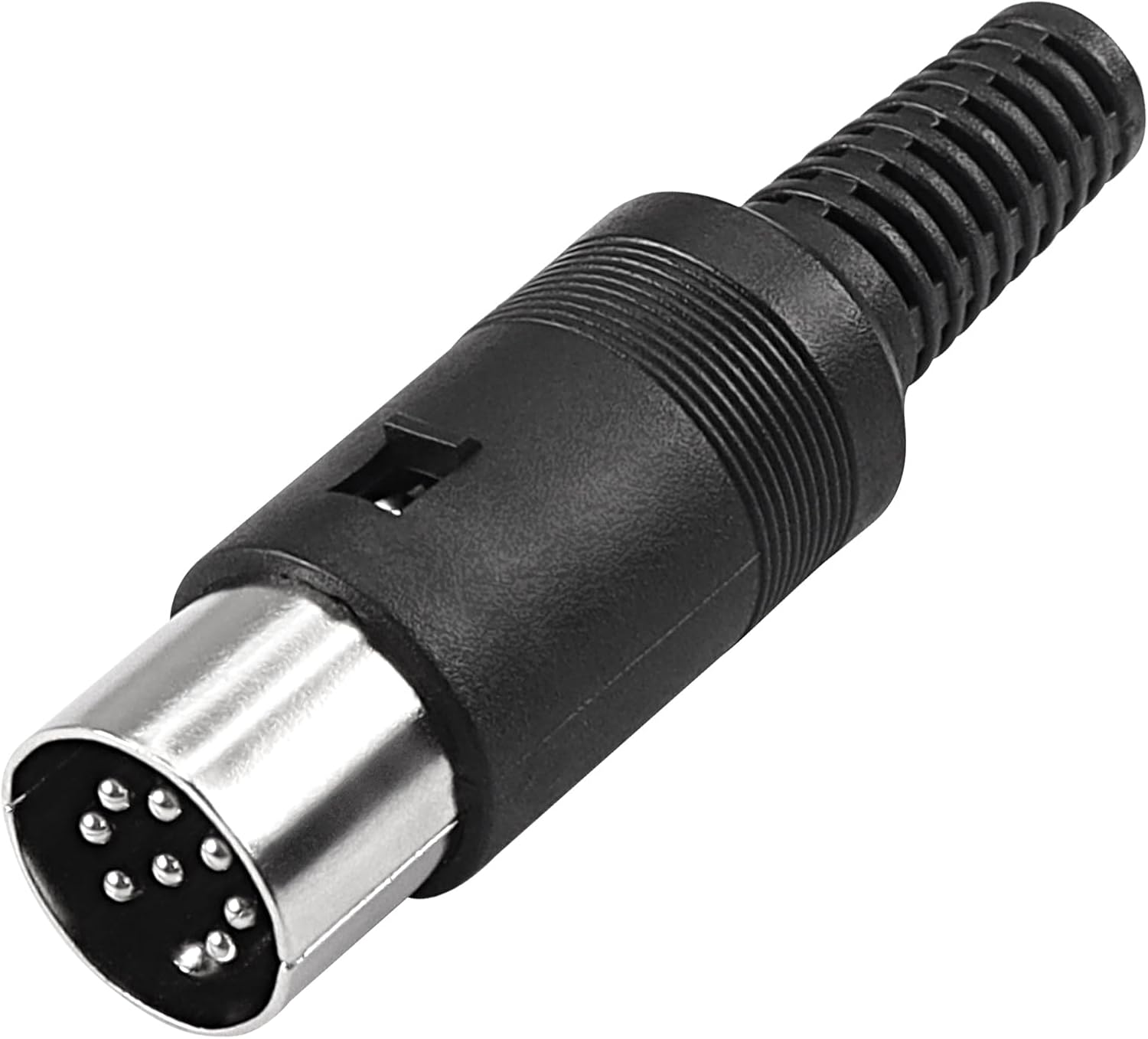 XLR Male Connector 8 Pins Durable Metal and Plastic Body Cable Mount