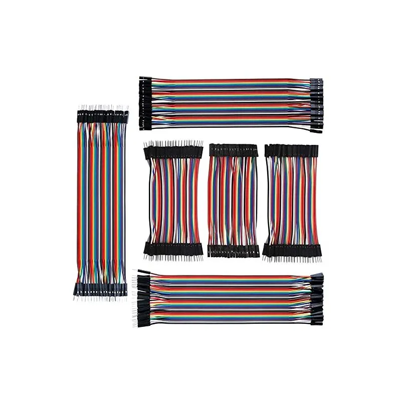 40-Pin Dupont Jumper Wire Kit for Raspberry Pi & Arduino - M/M, F/M, F/F, 10CM & 20CM, Separable Cables