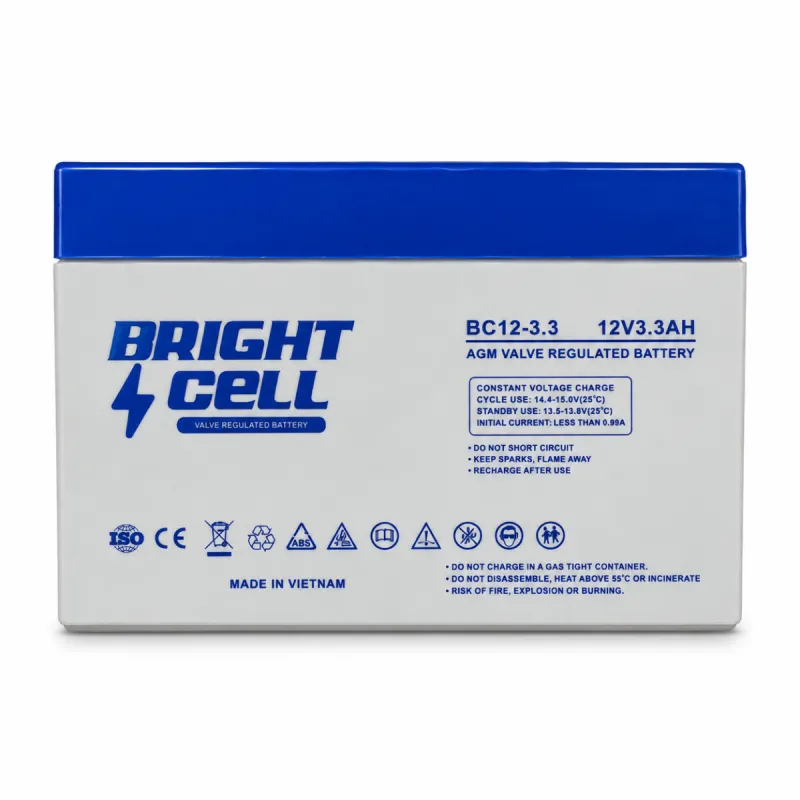 Bright Cell BC12‑3.3 12V 3.3Ah SLA (Sealed Lead‑Acid) Rechargeable Battery
