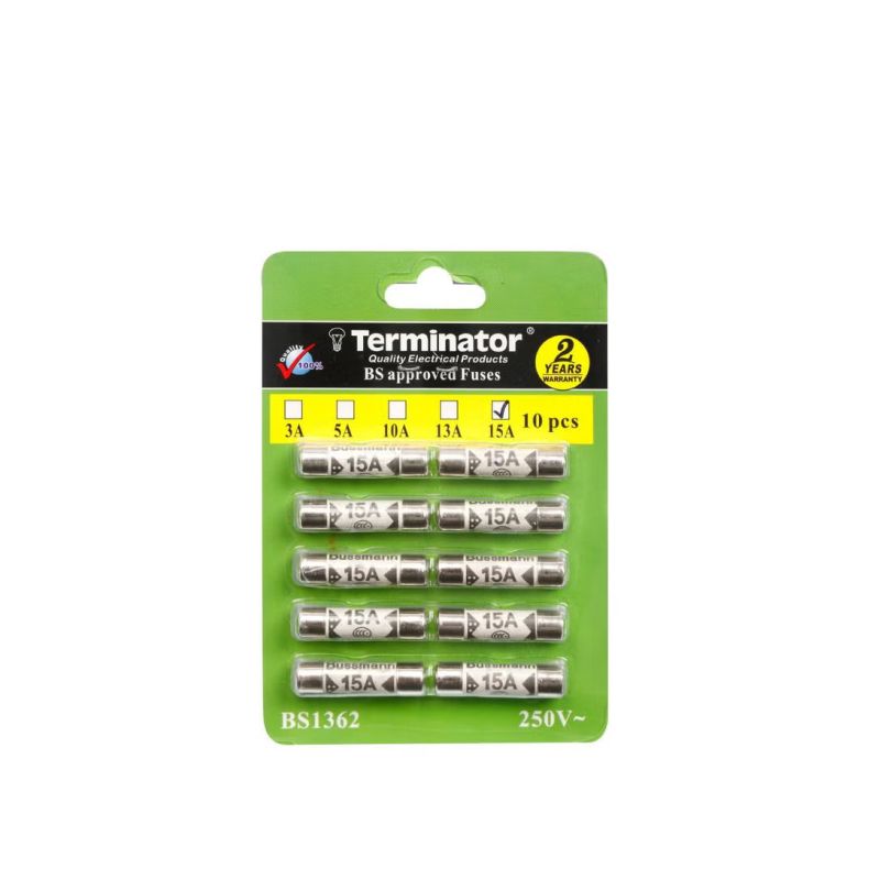 Terminator BS1362 13A 250V Cartridge Fuse – 10 Pcs Pack