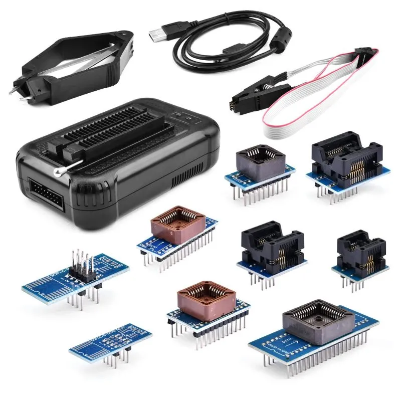 TL866II Plus Universal Programmer Kit – 12‑Adapter IC Programmer (USB)