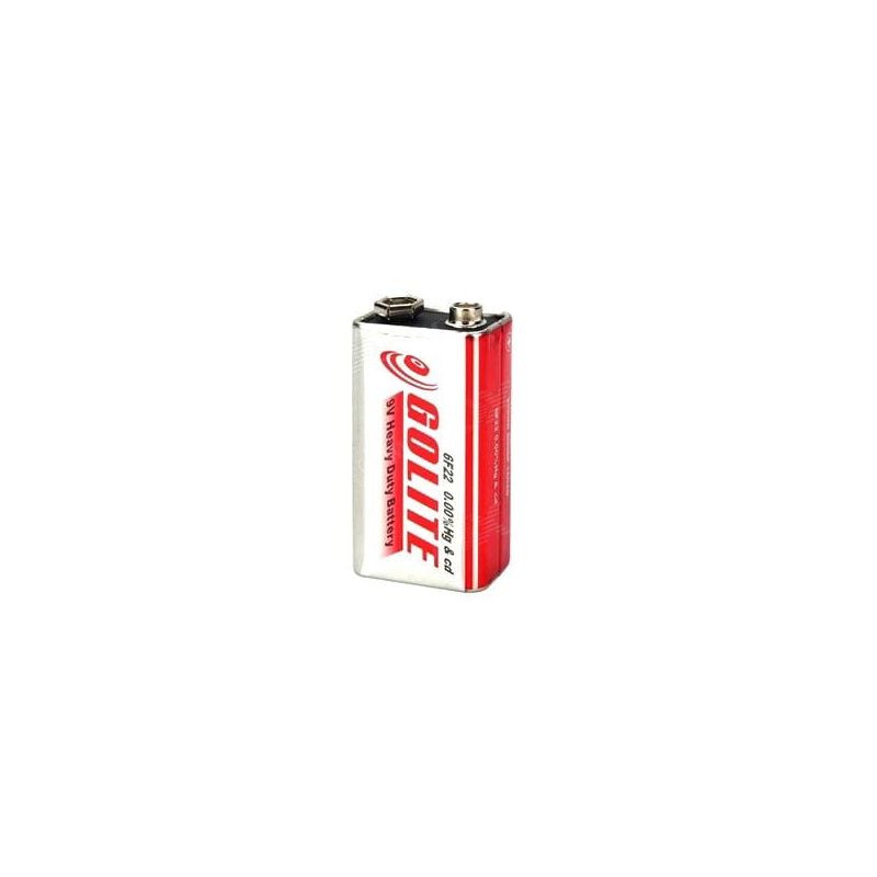 GOLITE 6F22 9V Heavy Duty Battery – Zinc Carbon, Non-Rechargeable