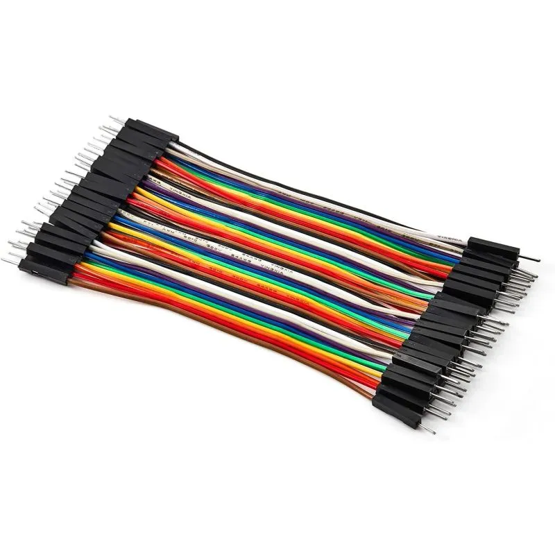 Male to Male Jumper Wire 10cm Multicolor 2.54mm Pitch Flexible Prototyping Set