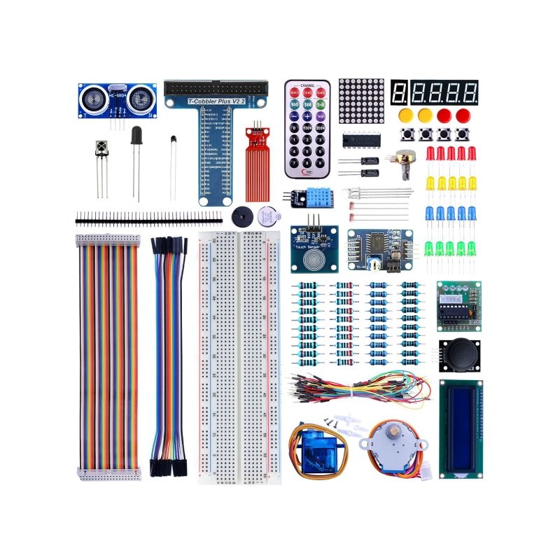 Starter Kit for Raspberry Pi + Arduino ,with 25 Modules & Sensors, LCD1602 Display, and 56 Detailed Project Tutorials