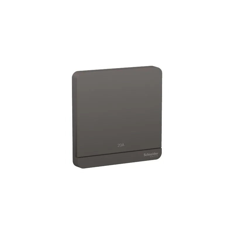 Schneider Electric AvatarOn 20A 250V 1-Gang Double-Pole Switch with LED – Dark Grey