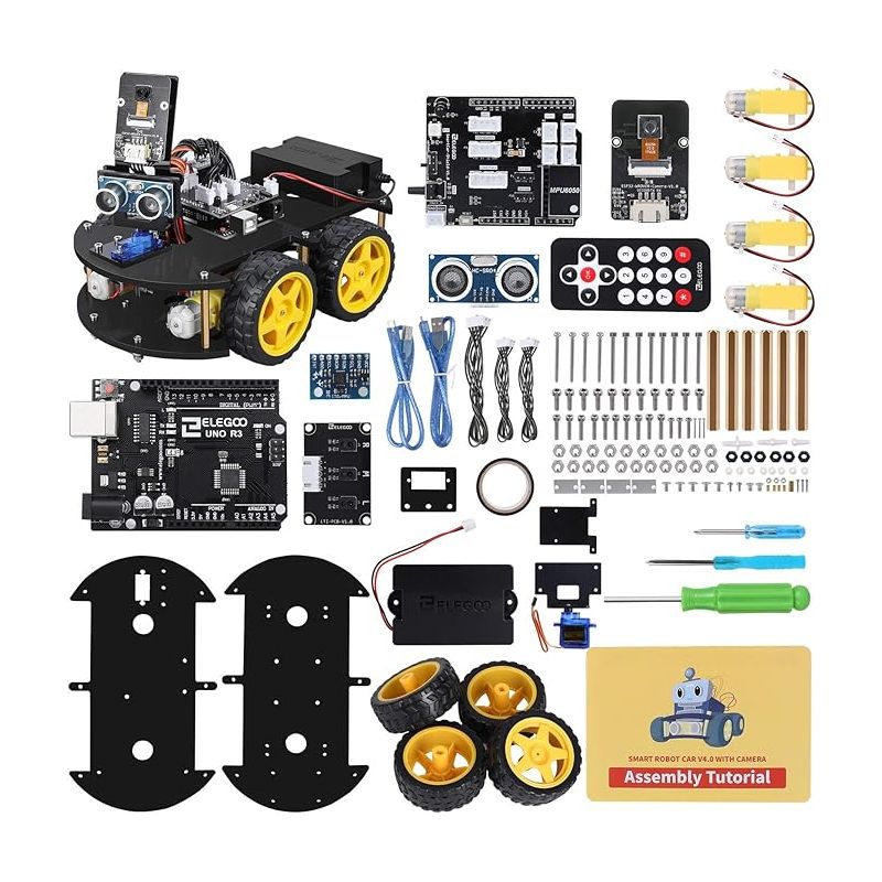 ELEGOO Smart Robot Car Kit V4.0 UNO R3 STEM Robotics Learning Kit with Camera WiFi Control