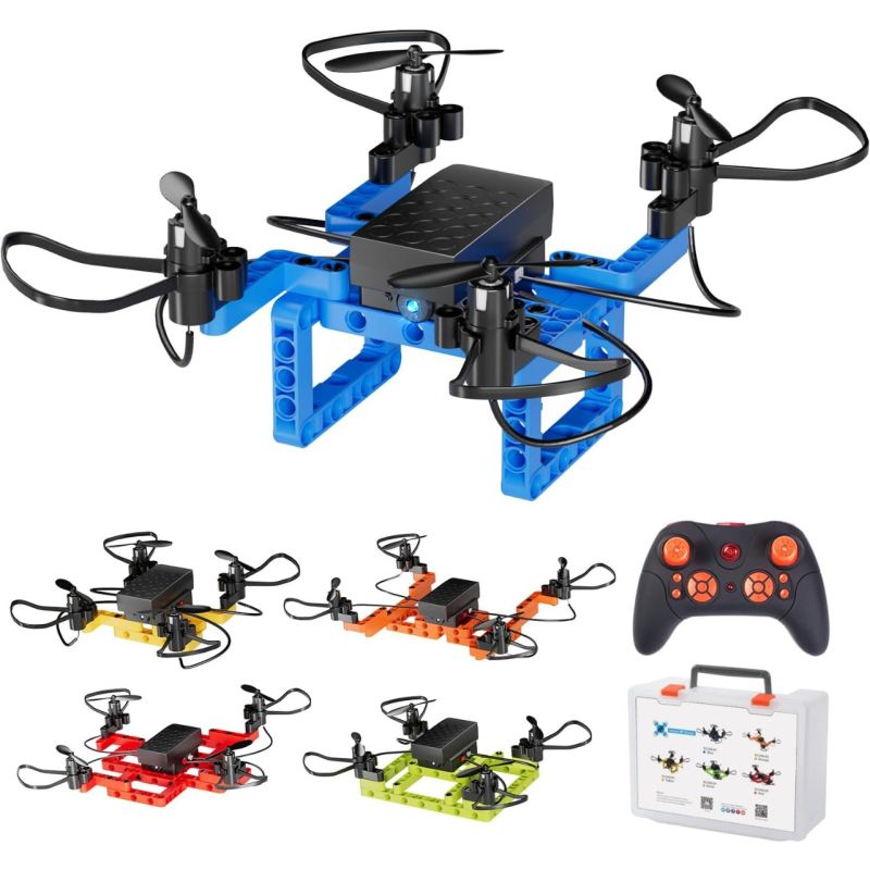 EC300 5-in-1 DIY Mini Drone Building Kit for Kids STEM RC Drone Toy Multicolor