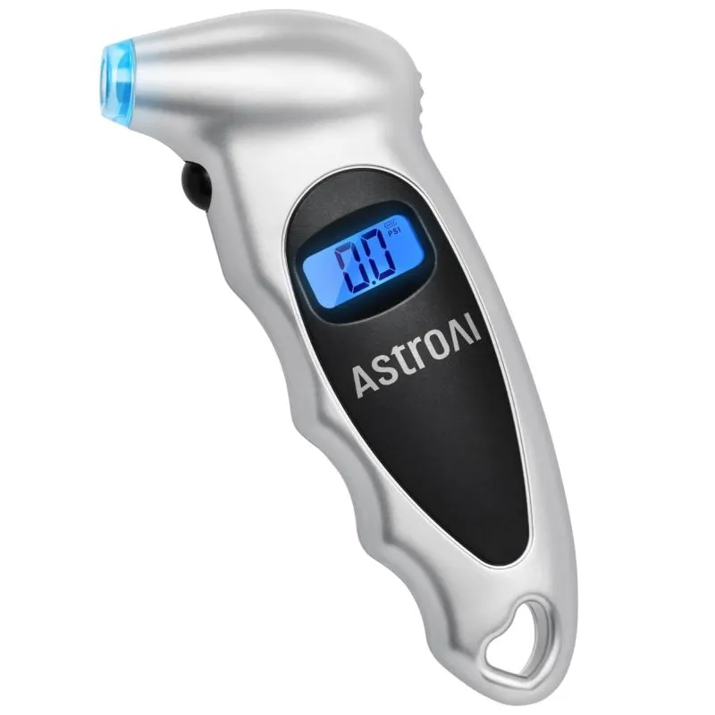 AstroAI GL-0801A Digital Tire Pressure Gauge 150 PSI with Backlit LCD and Presta Valve Adapter