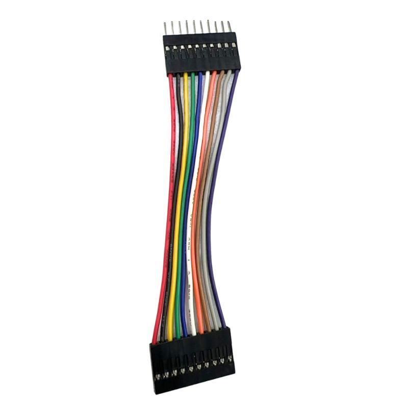 Header Pin Connector Male to Female 10cm 10-Wire 2.54mm Pitch Flexible Ribbon