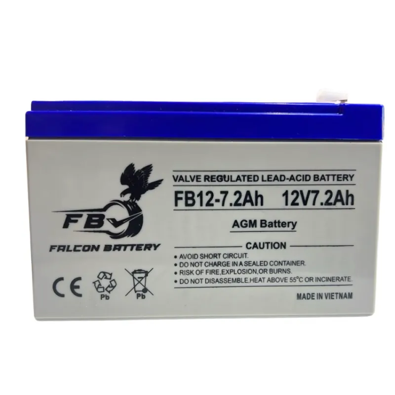12V 7.2Ah Sealed Lead Acid Battery AGM VRLA – Rechargeable Backup Power Battery