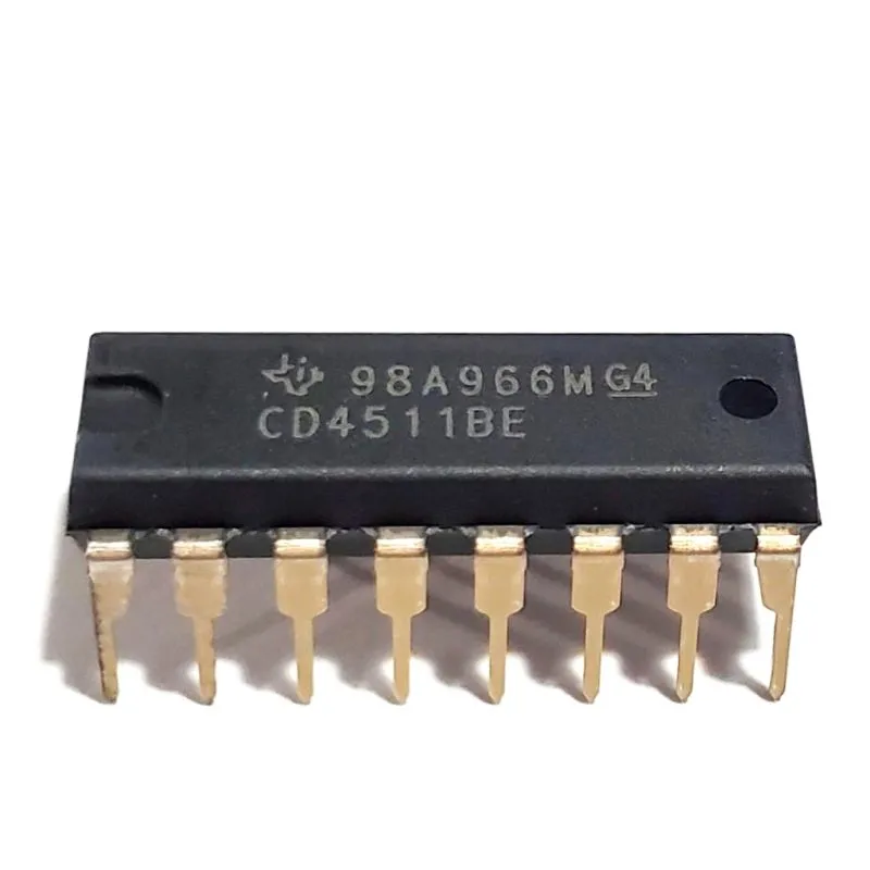 CD4511BM, BCD to 7-Segment Latch/Decoder/Driver – 3V–15V, SOIC-16