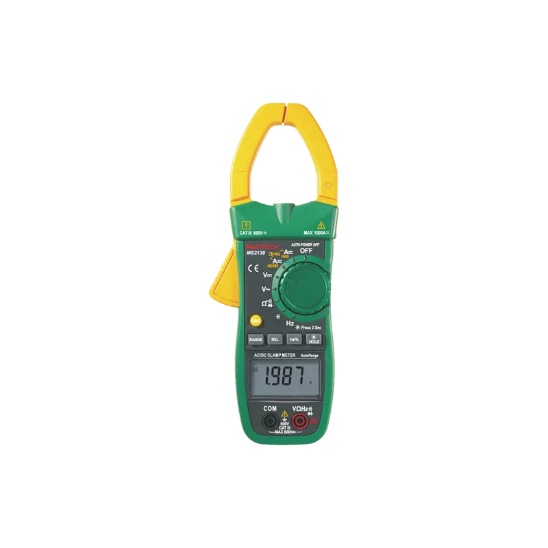 MS2138 Digital AC/DC Clamp Meter, 1000A/600V, True RMS, 4000 Counts