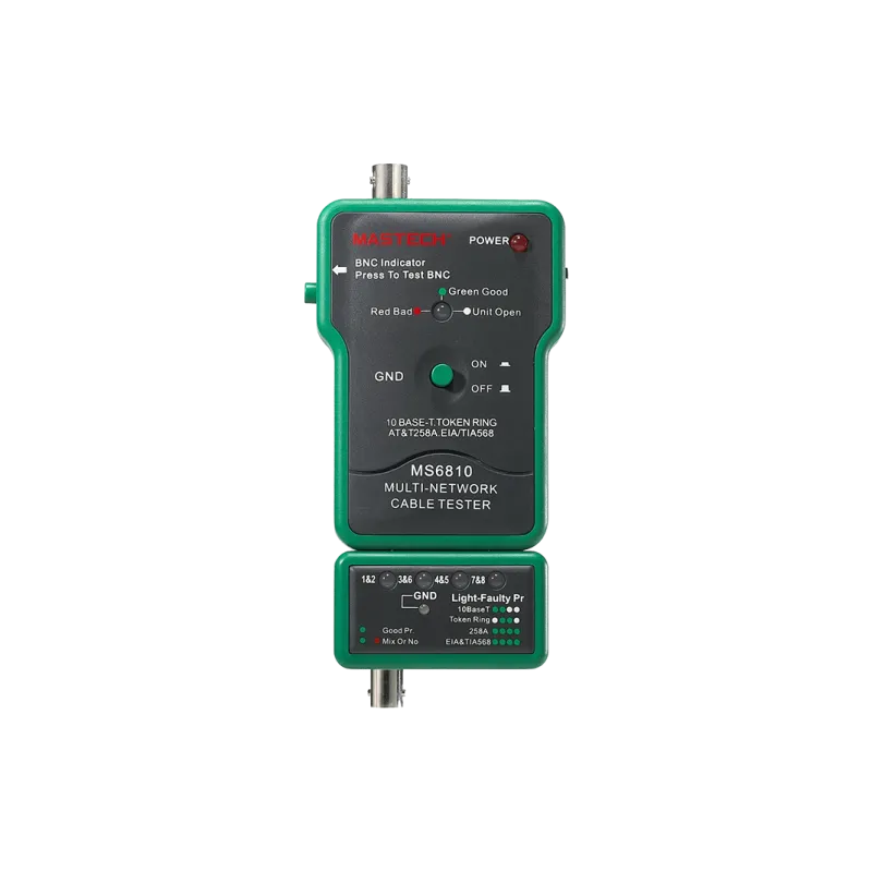 MS6810, Network Cable Tester, Tests RJ45 and BNC Cables, Identifies Wiring Faults​