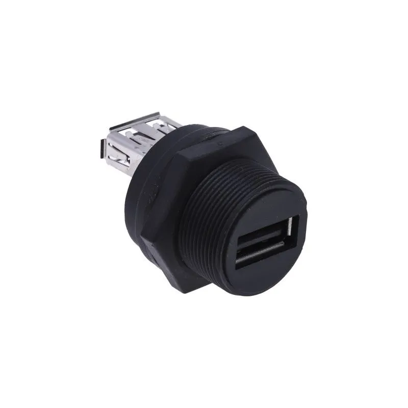 IP67 Female to Female USB Connector USB 2.0 Type A Adapter Straight Front Mount