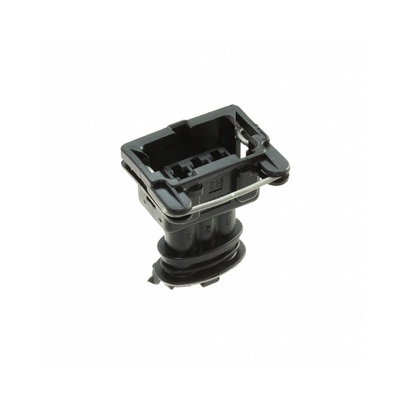 282191-4 Housing for Female Terminals, Wire-to-Board / Wire-to-Device, 3 Position, .197 in [5 mm] Centerline, Sealable, Green, Signal, Timer Connector System