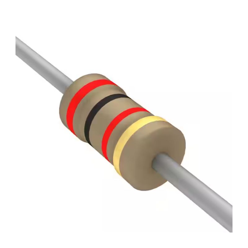 Resistor, 2K OHM,1/4W,Through Hole