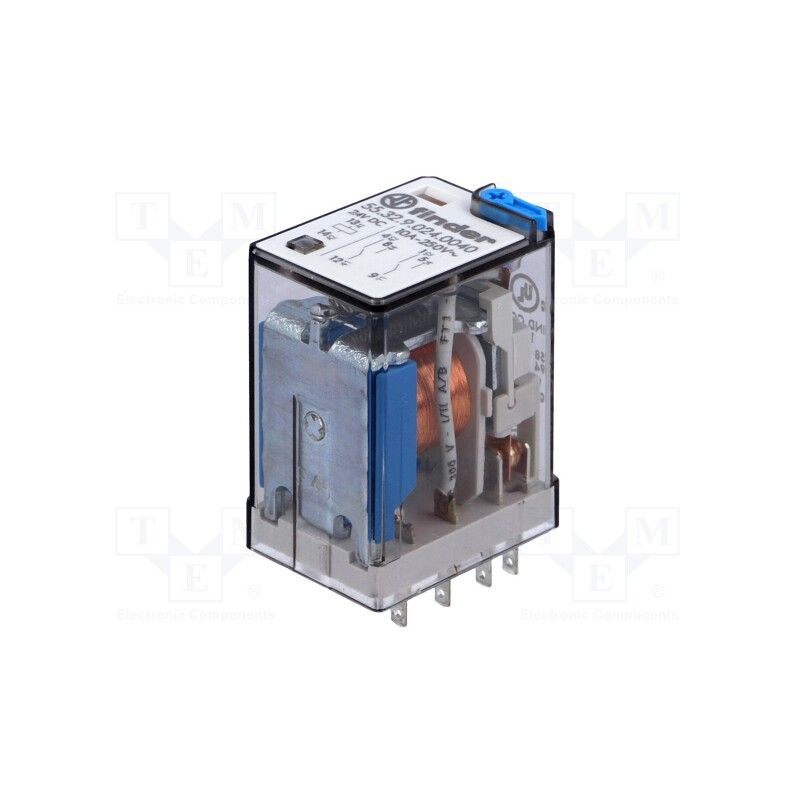 55.32.9.024.0040 ,Electromagnetic Relay – DPDT, 24V DC Coil, 10A/250V AC, 10A/30V DC