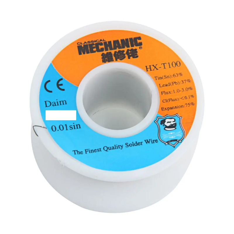 HX-T100,Tin-Lead Rosin Core Solder,,1mm Solder Wire, 63/37