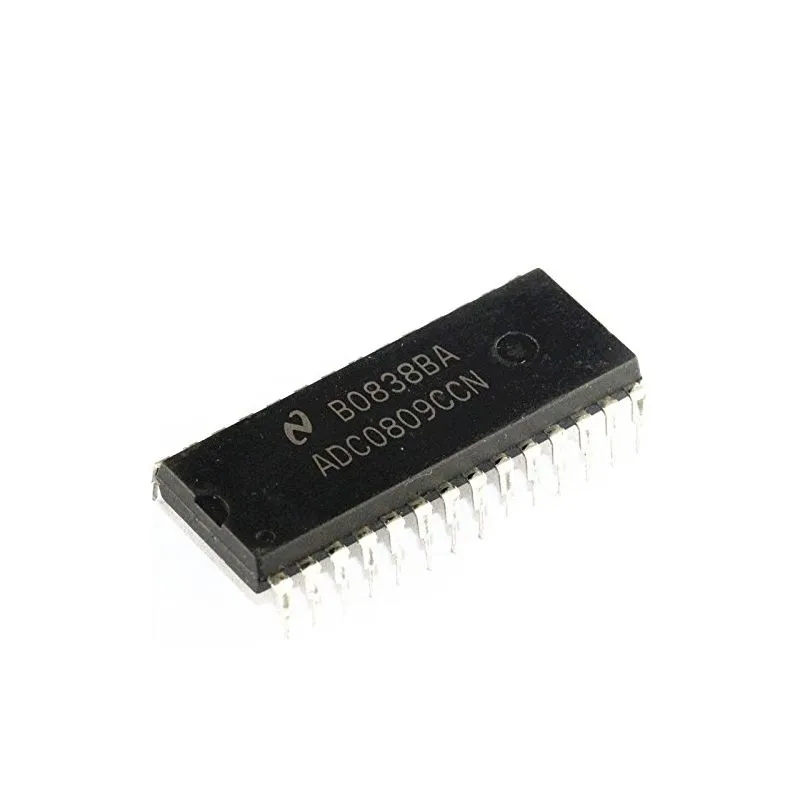 ADC0809CCN,Analog-to-Digital Converter,8-Channel Multiplexer,DIP-28
